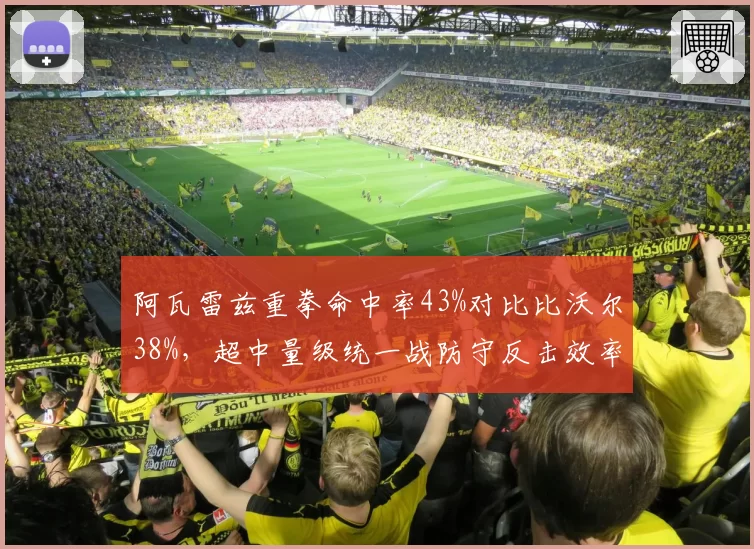 阿瓦雷兹重拳命中率43%对比比沃尔38%,超中量级统一战防守反击效率定胜负